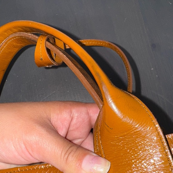 SAINT LAURENT Patent Sac Anais Tote Camel Purse - Picture 8 of 10